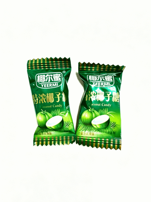 Конфеты карамель со вкусом кокоса «ерми» 2.5 kg 椰尔蜜 - 特浓绿椰子 003901