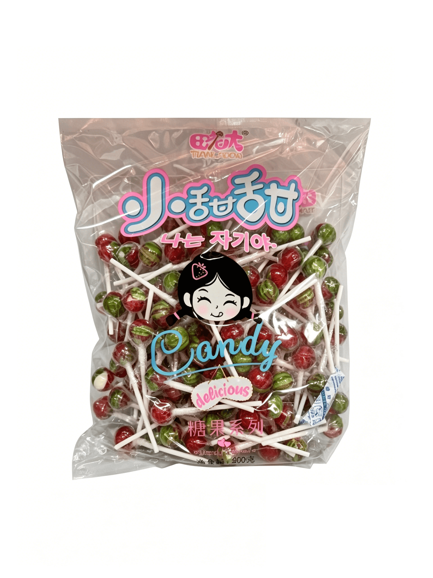 Конфеты карамельные мини чупа чупс вкус арбуз "Тянлаота" 500 g 田老大 - 小甜甜【西瓜】830313-4