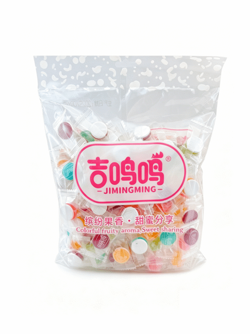 Карамельные конфеты со вкусом мяты и фруктов «Цзи Минмин» 500 g 吉鸣鸣 304007