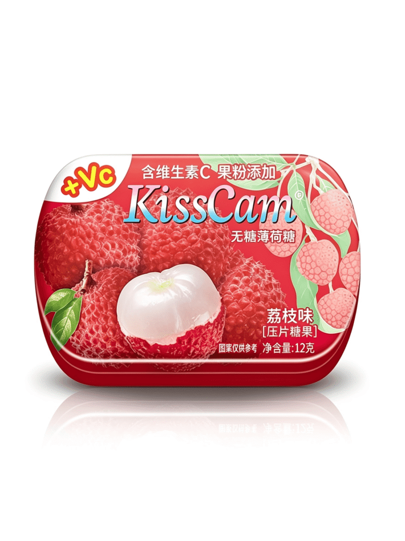 Конфеты без наименования бренда 12 g kiss cam 无糖荔枝薄荷糖 016204