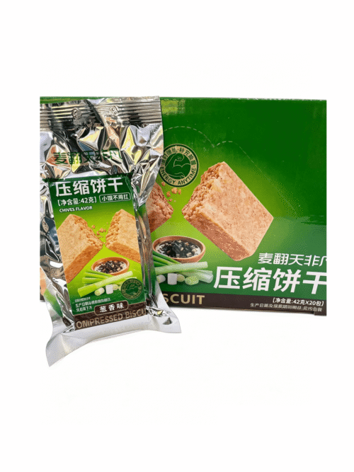 Сжатое печенье зеленого лука «Май Фань Тянь» 42 g 麦翻天压缩饼干葱香味 795231
