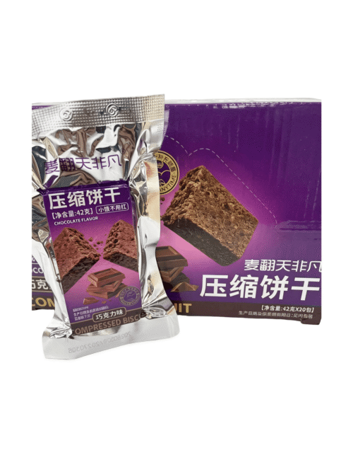 Сжатое печенье шоколадного вкуса «Май Фань Тянь» 42 g 麦翻天压缩饼干巧克力味 795330