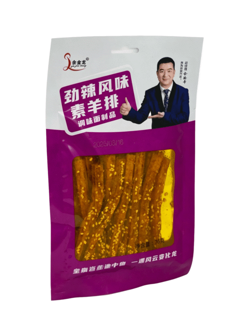 Соевое мясо "Ю Цзиньлун"76g (余金龙劲辣风味素羊排) 389878-1