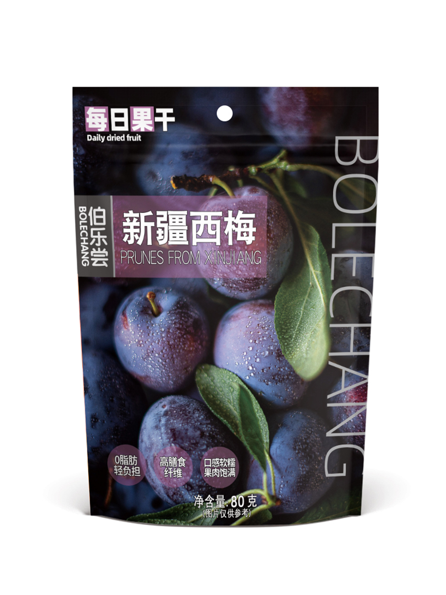 Сухофрукты западная слива из Синьцзяна «Болэчан» 80g 伯乐尝新疆西梅 752816